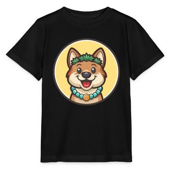 Polynesische Hunderasse Cartoon Kawaii Clipart Tier - Stanley/Stella Kinder T-Shirt MINI CREATOR  - Schwarz - Vorne - Mikhail (115cm)