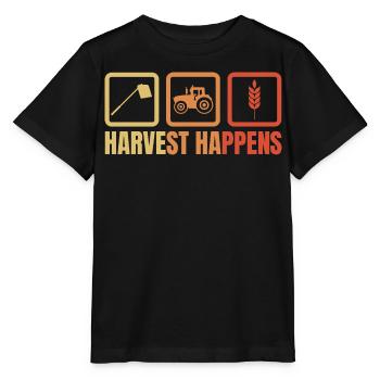 Harvest Happens - Stanley/Stella Kinder T-Shirt MINI CREATOR  - Schwarz - Vorne - Mikhail (115cm)