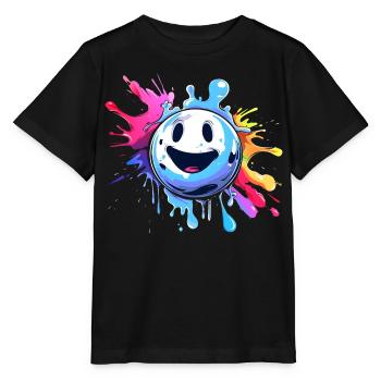 Cartoon Bowlingkugel - Stanley/Stella Kinder T-Shirt MINI CREATOR  - Schwarz - Vorne - Mikhail (115cm)