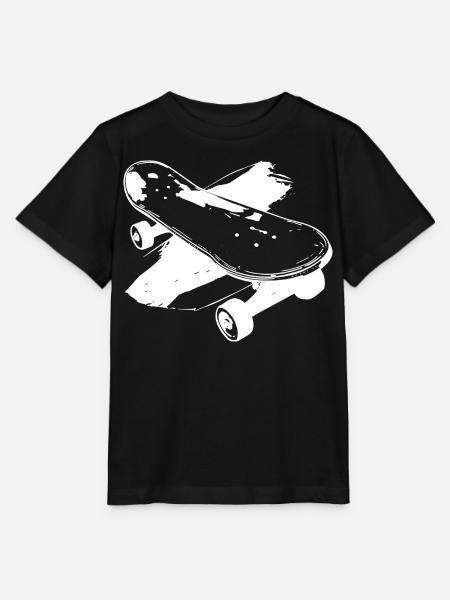 Skateboard Skizze - Stanley/Stella Kinder T-Shirt MINI CREATOR - Schwarz
