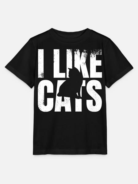 Ich mag Katzen - Stanley/Stella Kinder T-Shirt MINI CREATOR - Schwarz