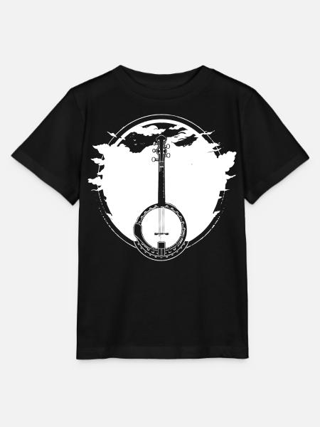Banjo Skizze - Stanley/Stella Kinder T-Shirt MINI CREATOR  - Schwarz