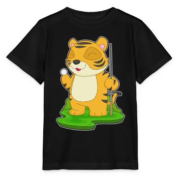 Tiger Billiard Queue - Stanley/Stella Kinder T-Shirt MINI CREATOR  - Schwarz - Vorne - Mikhail (115cm)