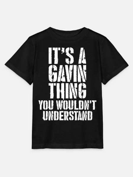 Es ist ein Gavin-Ding - Stanley/Stella Kinder T-Shirt MINI CREATOR - Schwarz