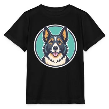 Berger des Carpates Chien Race Drôle Dessin animé Kawaii - T-shirt bio MINI CREATOR Stanley/Stella Enfant - noir - Devant - Mikhail (115cm)