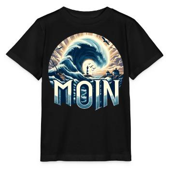 Moin Norddeutschland - Stanley/Stella Kinder T-Shirt MINI CREATOR  - Schwarz - Vorne - Mikhail (115cm)