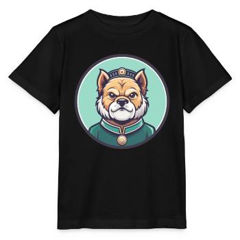 Chinese Imperial Dog Breed Cartoon Kawaii Clipart - Stanley/Stella MINI CREATOR Kids’ T-Shirt - black - Front - Mikhail (115cm)