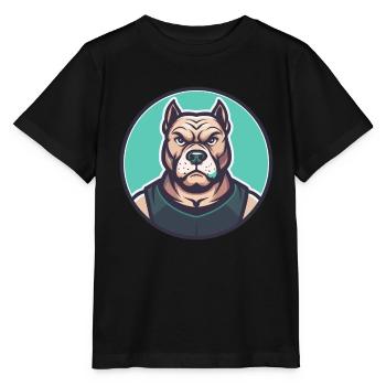 Cordoba Kampfhund Rasse Cartoon Kawaii Clipart - Stanley/Stella Kinder T-Shirt MINI CREATOR  - Schwarz - Vorne - Mikhail (115cm)