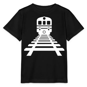 Railway Drawing - Stanley/Stella MINI CREATOR Kids’ T-Shirt - black - Front - Mikhail (115cm)