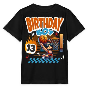 13e anniversaire de basket-ball - T-shirt bio MINI CREATOR Stanley/Stella Enfant - noir - Devant - Mikhail (115cm)
