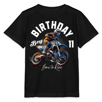 Motocross 11th Birthday - Stanley/Stella MINI CREATOR Kids’ T-Shirt - black - Front - Mikhail (115cm)