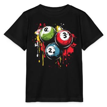 Billardkugeln Streetart - Stanley/Stella Kinder T-Shirt MINI CREATOR  - Schwarz - Vorne - Mikhail (115cm)