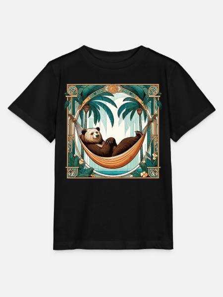 Regalo de palmeras jubiladas de pensión de jubilación - Stanley/Stella T-shirt MINI CREATOR til børn - sort