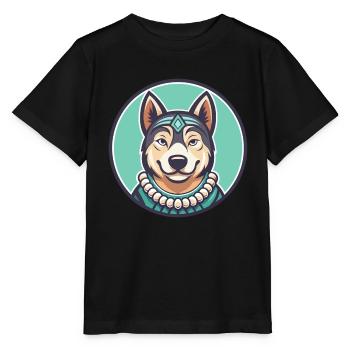Polynesische Hunderasse Cartoon Kawaii Clipart Tier - Stanley/Stella Kinder T-Shirt MINI CREATOR  - Schwarz - Vorne - Mikhail (115cm)