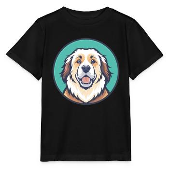 Pyrenäen-Sennenhund-Rasse Cartoon Kawaii Clipart - Stanley/Stella Kinder T-Shirt MINI CREATOR  - Schwarz - Vorne - Mikhail (115cm)