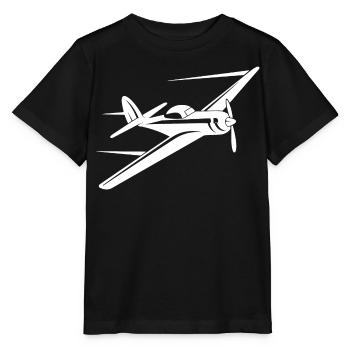 Croquis d’avion d’hélice - T-shirt bio MINI CREATOR Stanley/Stella Enfant - noir - Devant - Mikhail (115cm)