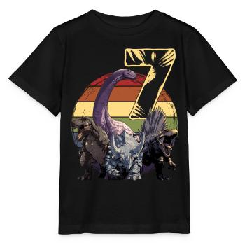Cool dinosaure 7 ans 7e cadeau d’anniversaire - T-shirt bio MINI CREATOR Stanley/Stella Enfant - noir - Devant - Mikhail (115cm)