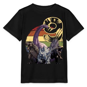 Coole Dinosaurier 9 Jahre 9. Geburtstag Geschenk - Stanley/Stella Kinder T-Shirt MINI CREATOR  - Schwarz - Vorne - Mikhail (115cm)