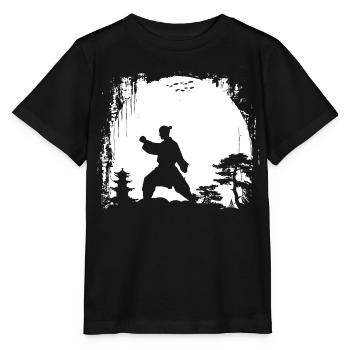 Weibliche Karateka - Stanley/Stella Kinder T-Shirt MINI CREATOR  - Schwarz - Vorne - Mikhail (115cm)