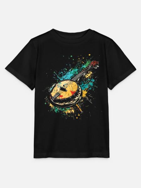 Banjo Graffiti - Stanley/Stella Kinder T-Shirt MINI CREATOR - Schwarz