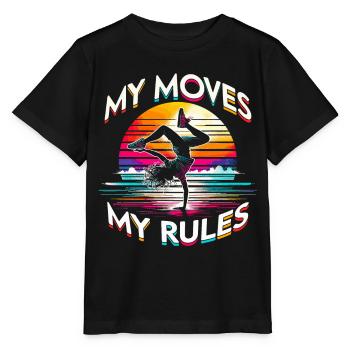 Breakdance B-boy Mes mouvements Mes règles - T-shirt bio MINI CREATOR Stanley/Stella Enfant - noir - Devant - Mikhail (115cm)