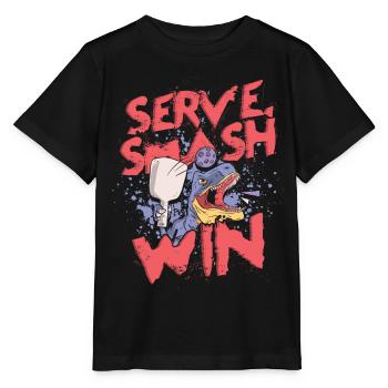 Pickleball Serve Smash Win - T-shirt bio MINI CREATOR Stanley/Stella Enfant - noir - Devant - Mikhail (115cm)