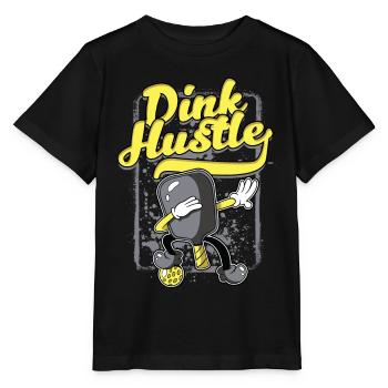 Pickleball Dink Hustle - T-shirt bio MINI CREATOR Stanley/Stella Enfant - noir - Devant - Mikhail (115cm)