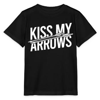 Archer de tir à l’arc Embrasse mes flèches - T-shirt bio MINI CREATOR Stanley/Stella Enfant - noir - Devant - Mikhail (115cm)