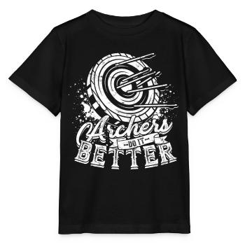 Archery Archer Archers do it better - Stanley/Stella MINI CREATOR Kids’ T-Shirt - black - Front - Mikhail (115cm)