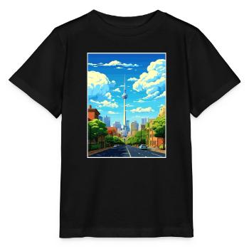 Johannesburg Südafrika Reiseposter Souvenir - Stanley/Stella Kinder T-Shirt MINI CREATOR  - Schwarz - Vorne - Mikhail (115cm)