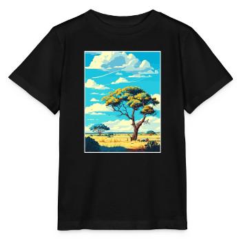 Krüger Nationalpark Südafrika Reiseposter - Stanley/Stella Kinder T-Shirt MINI CREATOR  - Schwarz - Vorne - Mikhail (115cm)