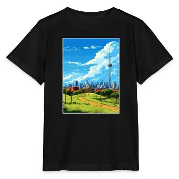 Johannesburg Südafrika Reiseposter Souvenir - Stanley/Stella Kinder T-Shirt MINI CREATOR  - Schwarz - Vorne - Mikhail (115cm)