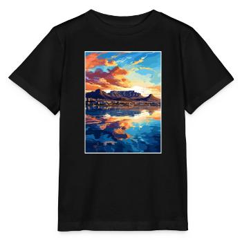 Cape Town Afrique du Sud Affiche de voyage Souvenir WPA - T-shirt bio MINI CREATOR Stanley/Stella Enfant - noir - Devant - Mikhail (115cm)