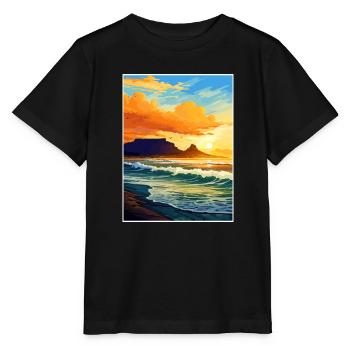 Cape Town Afrique du Sud Affiche de voyage Souvenir WPA - T-shirt bio MINI CREATOR Stanley/Stella Enfant - noir - Devant - Mikhail (115cm)