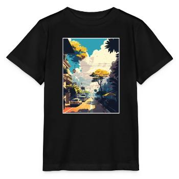 Hanoi Vietnam Reise Poster Souvenir Malerei WPA - Stanley/Stella Kinder T-Shirt MINI CREATOR  - Schwarz - Vorne - Mikhail (115cm)