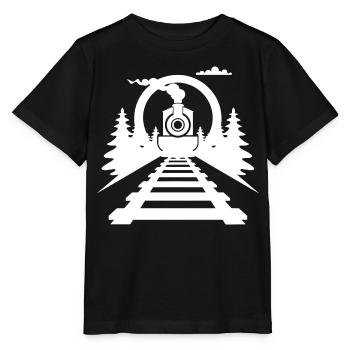 Chemin de fer - T-shirt bio MINI CREATOR Stanley/Stella Enfant - noir - Devant - Mikhail (115cm)