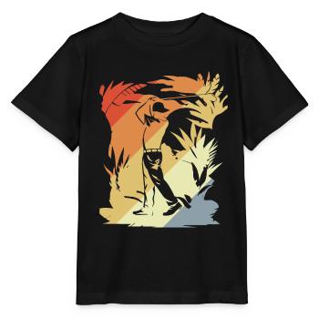 Vintage Golfspieler - Stanley/Stella Kinder T-Shirt MINI CREATOR  - Schwarz - Vorne - Mikhail (115cm)