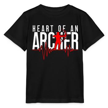 Archer de tir à l’arc Cœur d’un archer - T-shirt bio MINI CREATOR Stanley/Stella Enfant - noir - Devant - Mikhail (115cm)