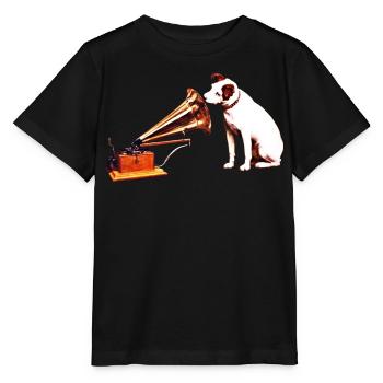His Master's Voice painting - Stanley/Stella MINI CREATOR Kids’ T-Shirt - black - Front - Mikhail (115cm)