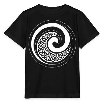 Welle des Weißen Ozeans - Stanley/Stella Kinder T-Shirt MINI CREATOR  - Schwarz - Vorne - Mikhail (115cm)