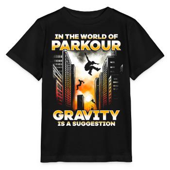 Parkour Parkour runner gravity is a suggestion - Stanley/Stella MINI CREATOR Kids’ T-Shirt - black - Front - Mikhail (115cm)