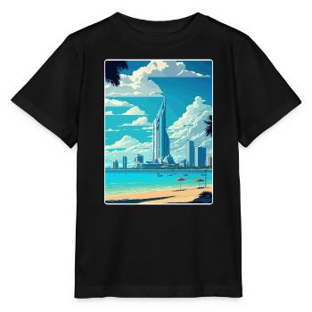 Pattaya Thailand Thai Reise Poster Souvenir WPA - Stanley/Stella Kinder T-Shirt MINI CREATOR  - Schwarz - Vorne - Mikhail (115cm)