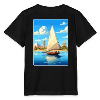 Kairo Ägypten Große Pyramiden Von Gizeh Reiseposter - Stanley/Stella Kinder T-Shirt MINI CREATOR  - Schwarz - Vorne - Mikhail (115cm)