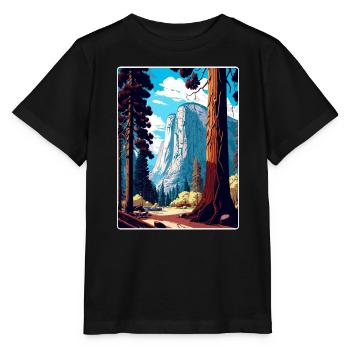 Yosemite Mariposa Grove Glacier Point California - Stanley/Stella MINI CREATOR Kids’ T-Shirt - black - Front - Mikhail (115cm)