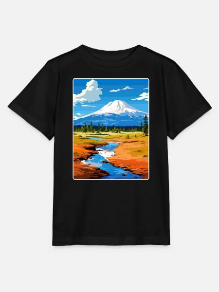 Parc national volcanique de Lassen Californie Voyage - T-shirt bio MINI CREATOR Stanley/Stella Enfant - noir