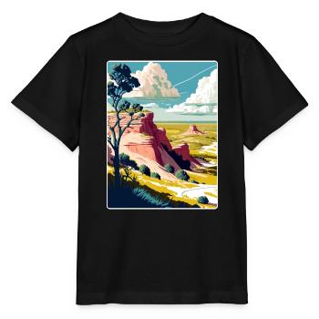 Theodore Roosevelt Nationalpark Reiseposter WPA - Stanley/Stella Kinder T-Shirt MINI CREATOR  - Schwarz - Vorne - Mikhail (115cm)