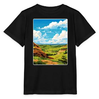 Theodore Roosevelt Nationalpark Reiseposter WPA - Stanley/Stella Kinder T-Shirt MINI CREATOR  - Schwarz - Vorne - Mikhail (115cm)