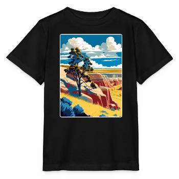 Theodore Roosevelt Nationalpark Reiseposter WPA - Stanley/Stella Kinder T-Shirt MINI CREATOR  - Schwarz - Vorne - Mikhail (115cm)