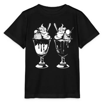 Ice cream sundae graphic - Stanley/Stella MINI CREATOR Kids’ T-Shirt - black - Front - Mikhail (115cm)