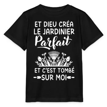 Humour jardinage jardin jardiner - T-shirt bio MINI CREATOR Stanley/Stella Enfant - noir - Devant - Mikhail (115cm)